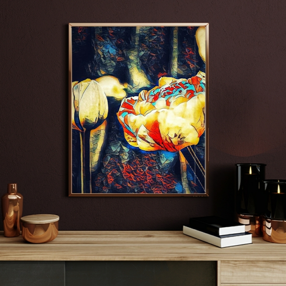 Watercolor Print of Tulips for Home & Living - Picture 2 of 3